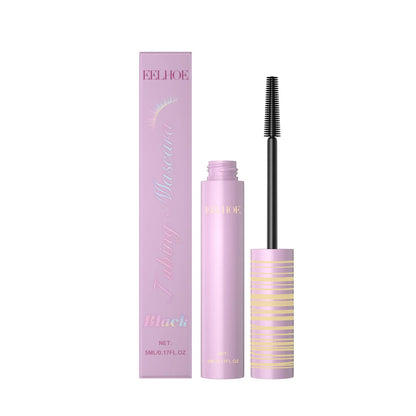 Black Lengthening Mascara Natural Volumizing Curling Eyelashes Smudge-Proof Waterproof Clump-Free Gentle Care Black Mascara 5Ml