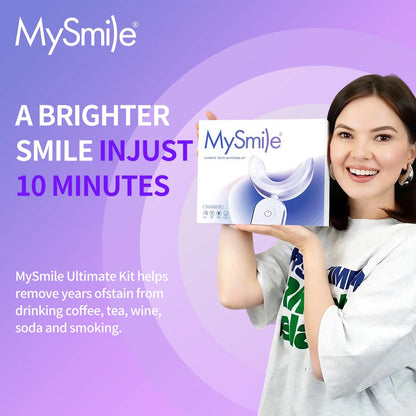 Ultimate Teeth Whitening Kit with 28 LED Light, 4X 3ML 35%CP Teeth Whitening Gel, 1X 4ML Teeth Whitening Pen, 10 Min, Remove 10 Years of Stains