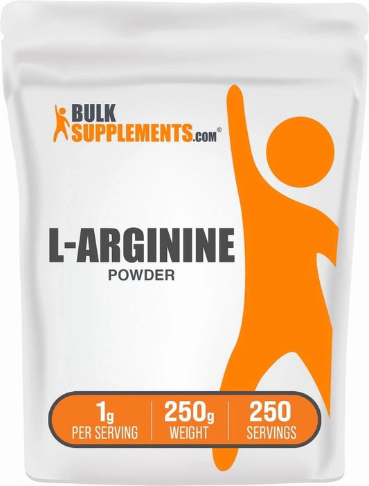 Bulksupplements L-Arginine Powder - Arginine Supplement - Unflavored, 1G per Serving, 250G (8.8)