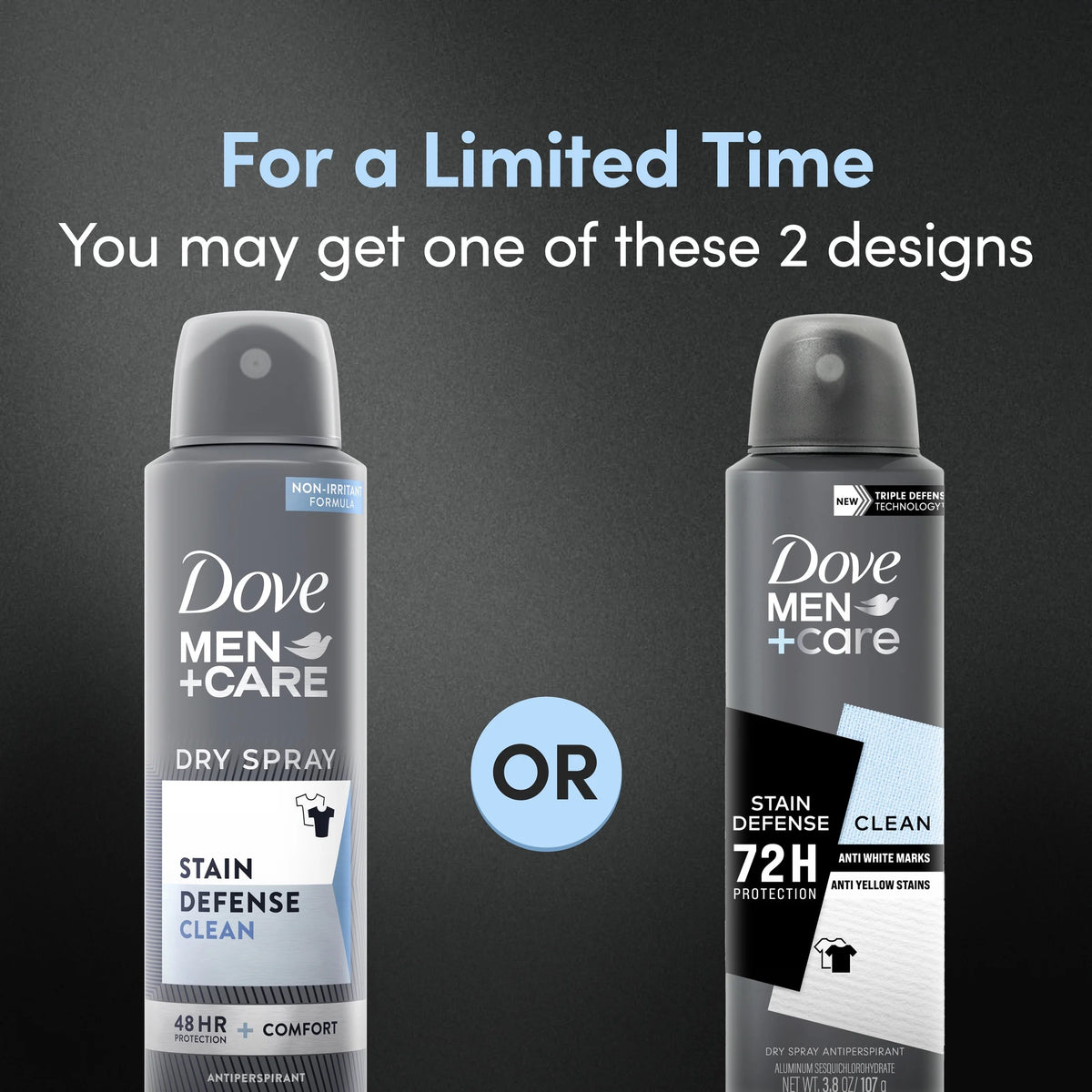 Stain Defense Long Lasting Men'S Antiperspirant Deodorant Dry Spray, Clean, 3.8 Oz